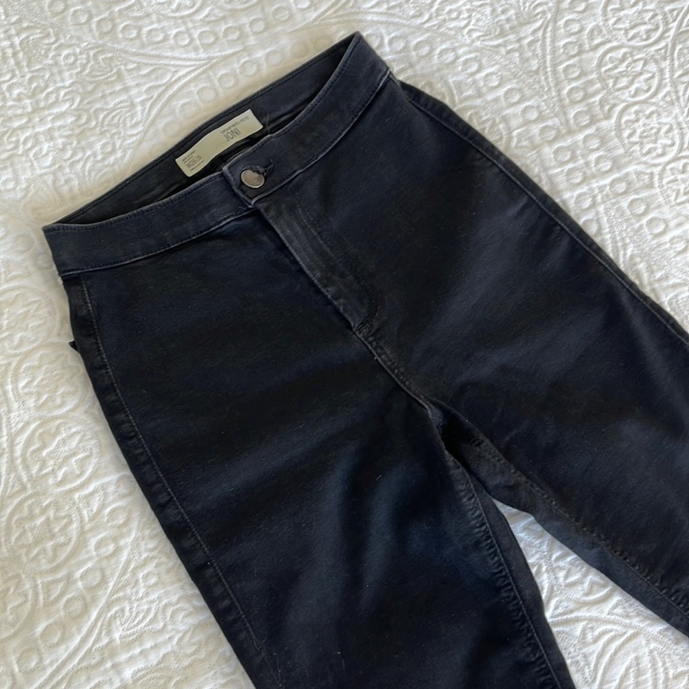 TOPSHOP Petite Joni black jeans